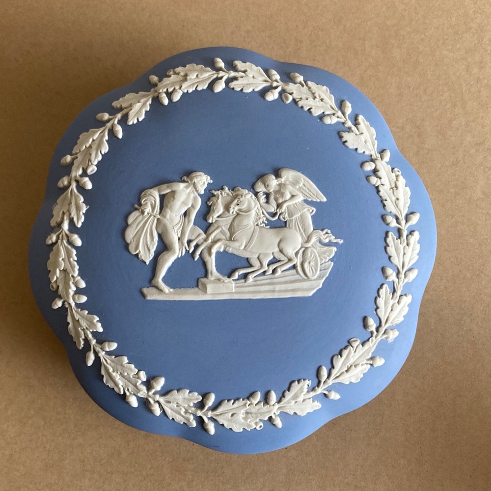 Wedgewood Blue and White Floral Jewelry Box
